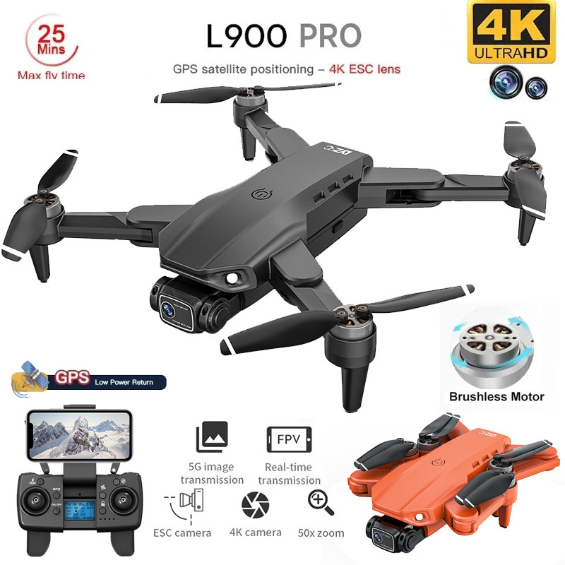 Rc Helicopter Electric - L900 Pro GPS Drone 4K professionnel