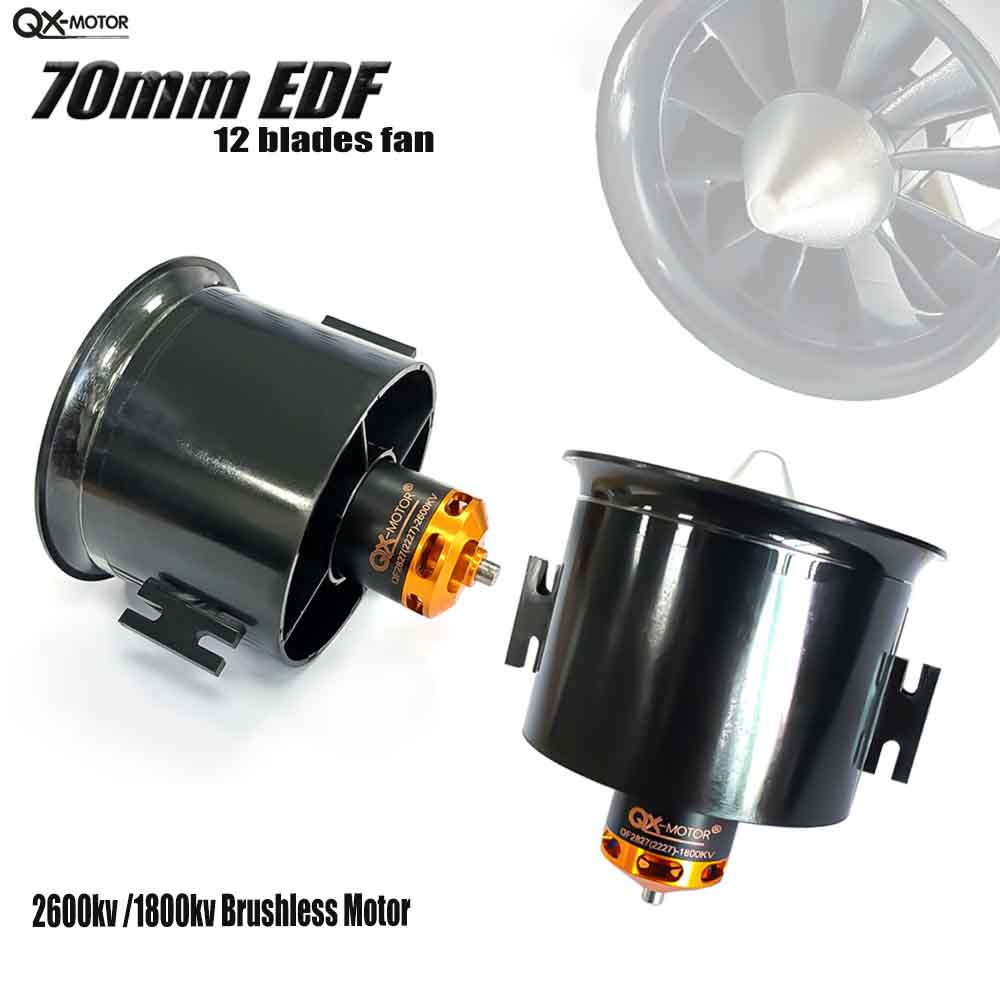 Rc Helicopter Blade - Ventilateur à canaux QX-MOTOR 6/12 pales,