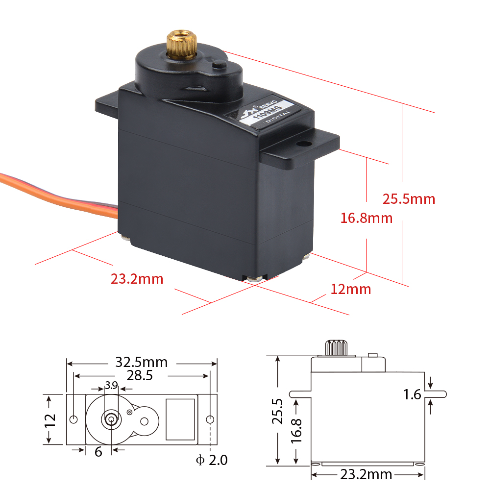 1/2/4 PCS JX Servo PDI-1109MG  - Rc Helicopter Motor avis et prix