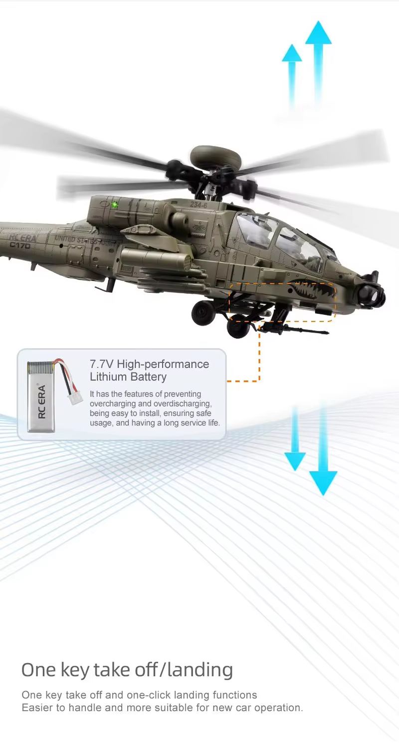 Hélicoptère RC Era AH-64D Apac - Rc Helicopter Single Rotor avis et prix